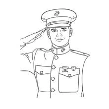 Dessin à colorier: Militaire (Carrières et Professions) #102289 - Coloriages à Imprimer Gratuits