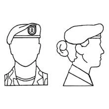 Dessin à colorier: Militaire (Carrières et Professions) #102317 - Coloriages à Imprimer Gratuits