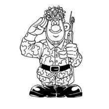Dessin à colorier: Militaire (Carrières et Professions) #102380 - Coloriages à Imprimer Gratuits