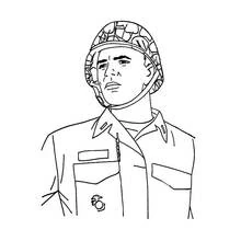 Dessin à colorier: Militaire (Carrières et Professions) #102405 - Coloriages à Imprimer Gratuits