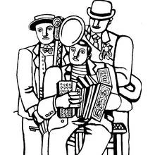 Dessin à colorier: Musicien (Carrières et Professions) #102466 - Coloriages à Imprimer Gratuits