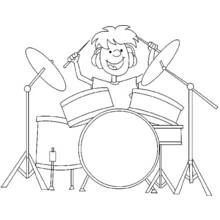 Dessin à colorier: Musicien (Carrières et Professions) #102485 - Coloriages à Imprimer Gratuits