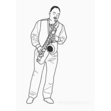 Dessin à colorier: Musicien (Carrières et Professions) #102493 - Coloriages à Imprimer Gratuits