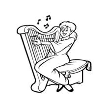 Dessin à colorier: Musicien (Carrières et Professions) #102499 - Coloriages à Imprimer Gratuits