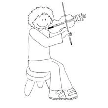 Dessin à colorier: Musicien (Carrières et Professions) #102551 - Coloriages à Imprimer Gratuits