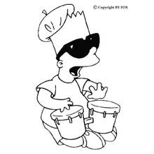 Dessin à colorier: Musicien (Carrières et Professions) #102553 - Coloriages à Imprimer Gratuits
