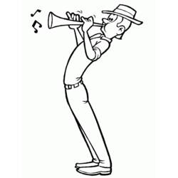 Dessin à colorier: Musicien (Carrières et Professions) #102582 - Coloriages à Imprimer Gratuits