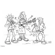 Dessin à colorier: Musicien (Carrières et Professions) #102635 - Coloriages à Imprimer Gratuits
