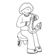 Dessin à colorier: Musicien (Carrières et Professions) #102641 - Coloriages à Imprimer Gratuits