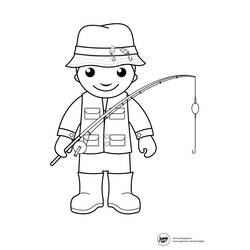 Dessin à colorier: Pêcheur (Carrières et Professions) #103953 - Coloriages à Imprimer Gratuits