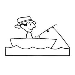 Dessin à colorier: Pêcheur (Carrières et Professions) #103959 - Coloriages à Imprimer Gratuits