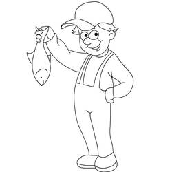 Dessin à colorier: Pêcheur (Carrières et Professions) #103966 - Coloriages à Imprimer Gratuits