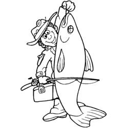 Dessin à colorier: Pêcheur (Carrières et Professions) #103997 - Coloriages à Imprimer Gratuits