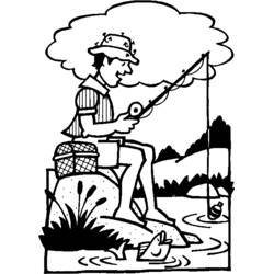 Dessin à colorier: Pêcheur (Carrières et Professions) #104014 - Coloriages à Imprimer Gratuits