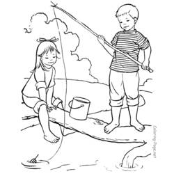 Dessin à colorier: Pêcheur (Carrières et Professions) #104016 - Coloriages à Imprimer Gratuits