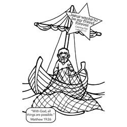 Dessin à colorier: Pêcheur (Carrières et Professions) #104035 - Coloriages à Imprimer Gratuits