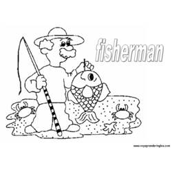 Dessin à colorier: Pêcheur (Carrières et Professions) #104044 - Coloriages à Imprimer Gratuits