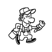 Dessin à colorier: Peintre (Carrières et Professions) #104313 - Coloriages à Imprimer Gratuits