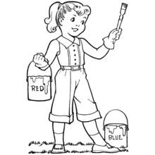 Dessin à colorier: Peintre (Carrières et Professions) #104320 - Coloriages à Imprimer Gratuits