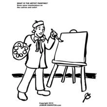 Dessin à colorier: Peintre (Carrières et Professions) #104382 - Coloriages à Imprimer Gratuits