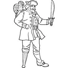 Dessin à colorier: Pirate (Carrières et Professions) #105008 - Coloriages à Imprimer Gratuits