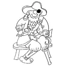 Dessin à colorier: Pirate (Carrières et Professions) #105051 - Coloriages à Imprimer Gratuits