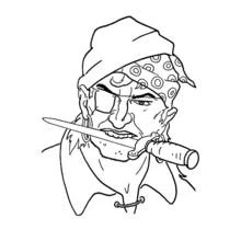 Dessin à colorier: Pirate (Carrières et Professions) #105157 - Coloriages à Imprimer Gratuits
