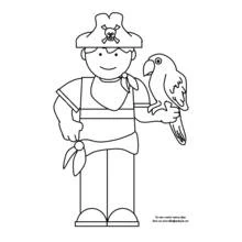 Coloriage Pirate (Carrières et Professions) #105348 à imprimer et colorier