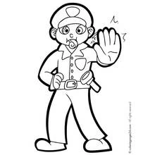 Dessin à colorier: Policier (Carrières et Professions) #105353 - Coloriages à Imprimer Gratuits