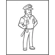 Dessin à colorier: Policier (Carrières et Professions) #105362 - Coloriages à Imprimer Gratuits