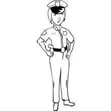 Dessin à colorier: Policier (Carrières et Professions) #105363 - Coloriages à Imprimer Gratuits