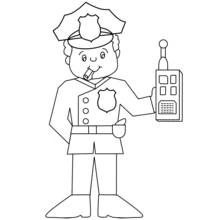 Dessin à colorier: Policier (Carrières et Professions) #105369 - Coloriages à Imprimer Gratuits