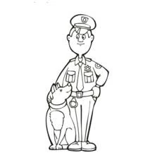 Dessin à colorier: Policier (Carrières et Professions) #105371 - Coloriages à Imprimer Gratuits
