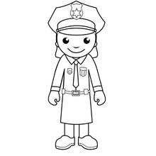 Dessin à colorier: Policier (Carrières et Professions) #105373 - Coloriages à Imprimer Gratuits
