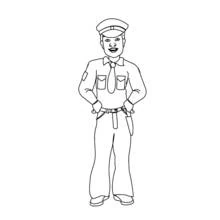 Dessin à colorier: Policier (Carrières et Professions) #105383 - Coloriages à Imprimer Gratuits