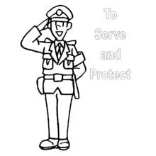 Dessin à colorier: Policier (Carrières et Professions) #105391 - Coloriages à Imprimer Gratuits