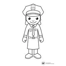 Dessin à colorier: Policier (Carrières et Professions) #105392 - Coloriages à Imprimer Gratuits