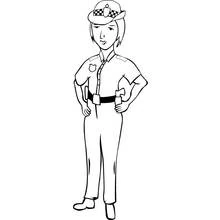 Dessin à colorier: Policier (Carrières et Professions) #105408 - Coloriages à Imprimer Gratuits