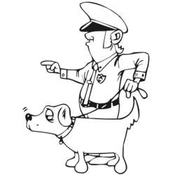 Coloriage Policier (Carrières et Professions) #105427 à imprimer et colorier