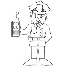 Dessin à colorier: Policier (Carrières et Professions) #105432 - Coloriages à Imprimer Gratuits