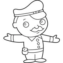 Dessin à colorier: Policier (Carrières et Professions) #105439 - Coloriages à Imprimer Gratuits