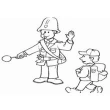 Dessin à colorier: Policier (Carrières et Professions) #105450 - Coloriages à Imprimer Gratuits
