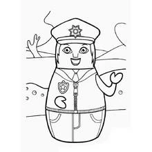 Coloriage Policier (Carrières et Professions) #105456 à imprimer et colorier
