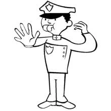 Dessin à colorier: Policier (Carrières et Professions) #105459 - Coloriages à Imprimer Gratuits