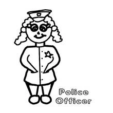Coloriage Policier (Carrières et Professions) #105463 à imprimer et colorier