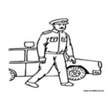 Coloriage Policier (Carrières et Professions) #105468 à imprimer et colorier