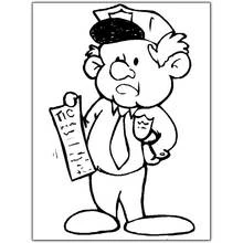 Coloriage Policier (Carrières et Professions) #105476 à imprimer et colorier