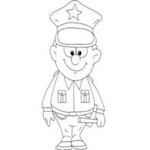 Coloriage Policier (Carrières et Professions) #105484 à imprimer et colorier