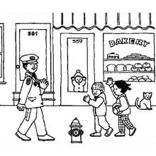 Coloriage Policier (Carrières et Professions) #105489 à imprimer et colorier