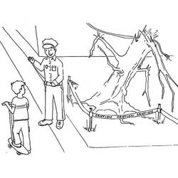 Coloriage Policier (Carrières et Professions) #105507 à imprimer et colorier